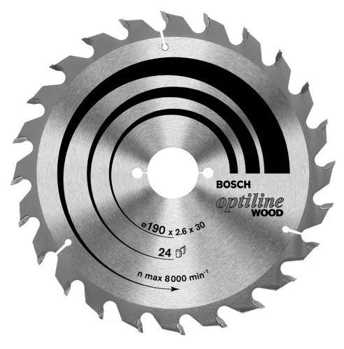 Lame BOSCH Optiline Wood pour scie circulaire